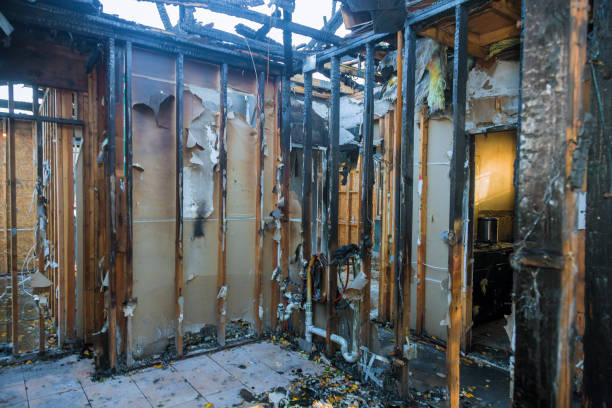 Professional Fire Damage Restoration technician working in Prescott, AZ